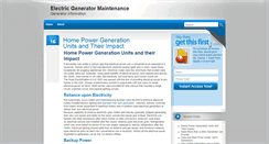 Desktop Screenshot of electricgeneratormaintenance.com
