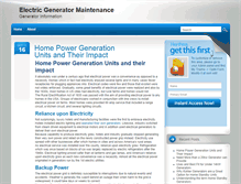 Tablet Screenshot of electricgeneratormaintenance.com